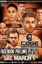 Watch Cage Warriors 65 Facebook prelims Xmovies8